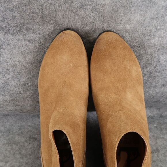 Crown Vintage Shoes Womens 9 Bootie Block Heel Fashion Western Leather Classic - Picture 9 of 16